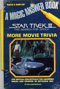 Star Trek III: The Search for Spock Magic Answer Book More Movie Trivia