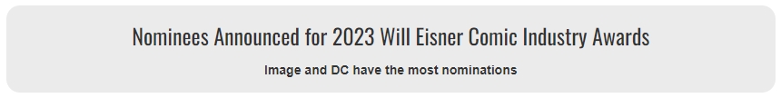 2023 Will Eisner Comic Industry Awards