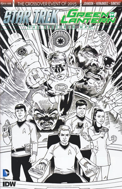 Star Trek / Green Lantern (2015 series) #1 [Third Printing Variant – Black and White]