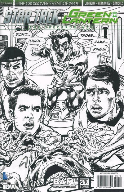 Star Trek / Green Lantern (2015 series) #1 [Cover RE –  BAM! Books-A-Million Exclusive Neal Adams Black and White Variant]
