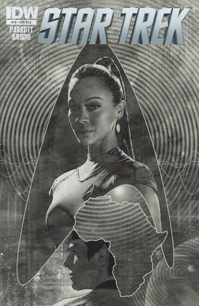 Star Trek (2011 series) #18 [Cover RI-A – Black & White Variant by Tim Bradstreet]